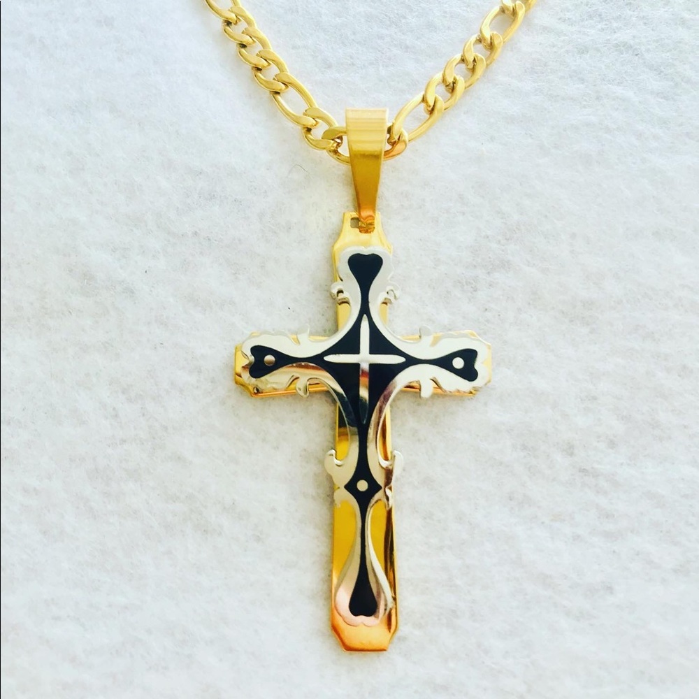 COPY - Beautiful three colors Cross necklace
